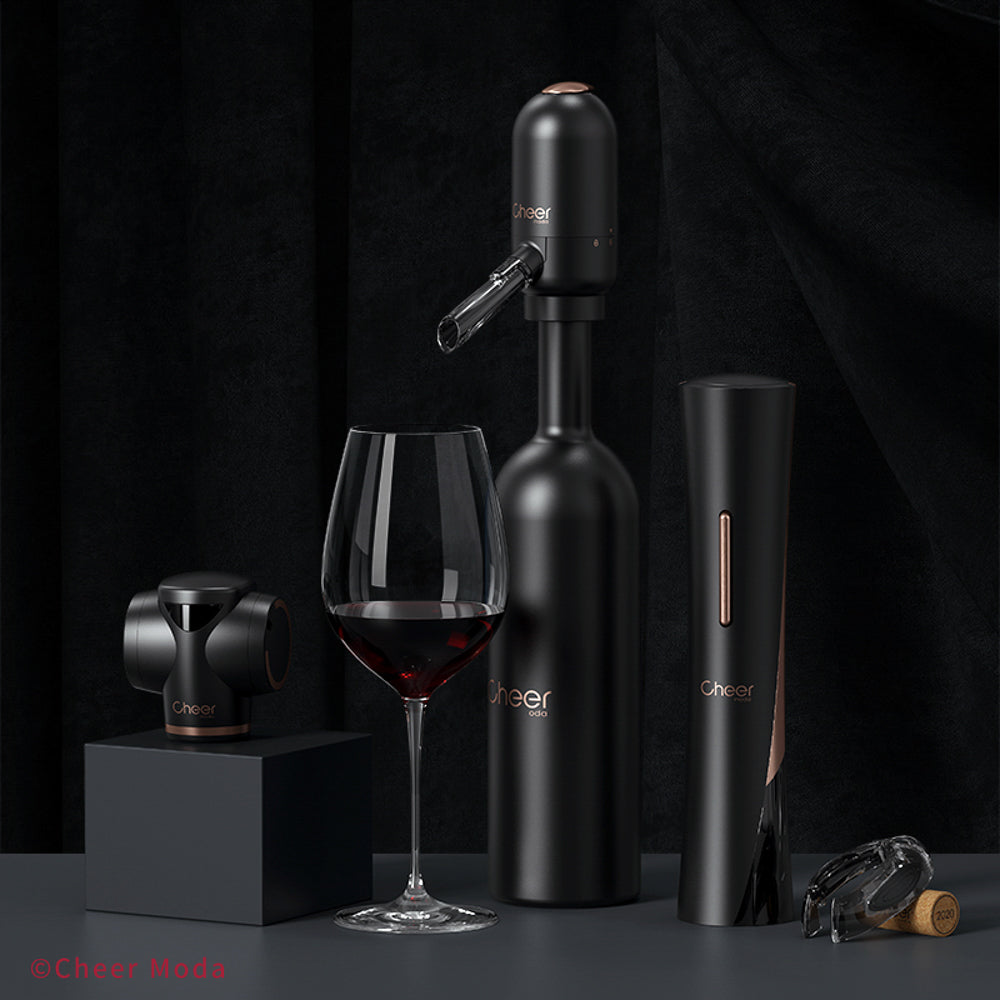 MATRIX de Cheer Moda, coffret d’accessoires pour ouvrir, aérer, servir et conserver le vin