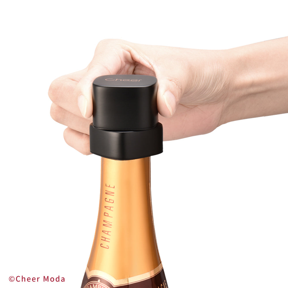 BUBBLE - Champagne Stopper - Black & Bronze