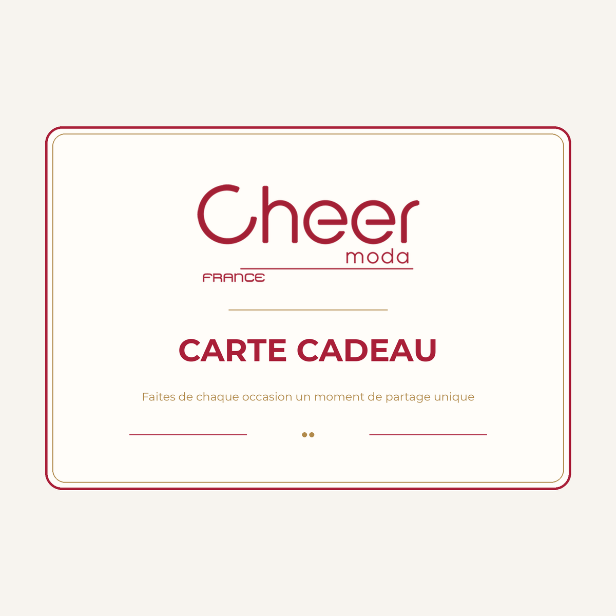 Carte Cadeau CHEER MODA