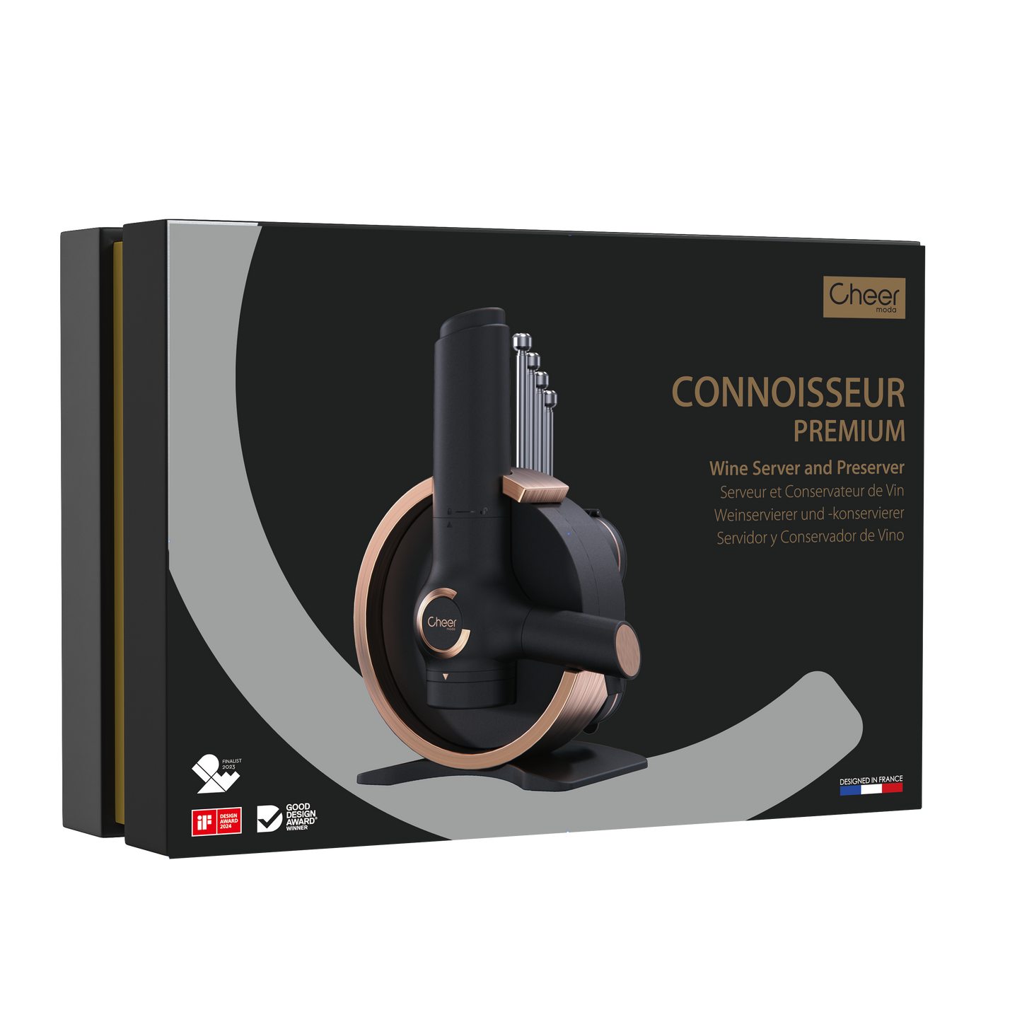 CONNOISSEUR - Système de préservation du vin et son support de présentation