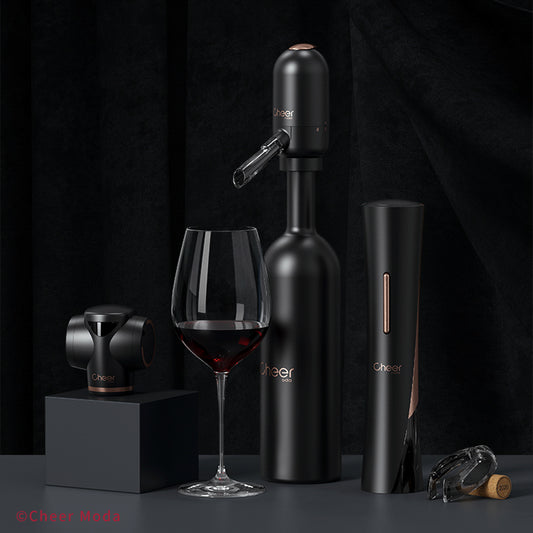MATRIX - Coffret d'accessoires pour le vin électrique - Noir & Bronze