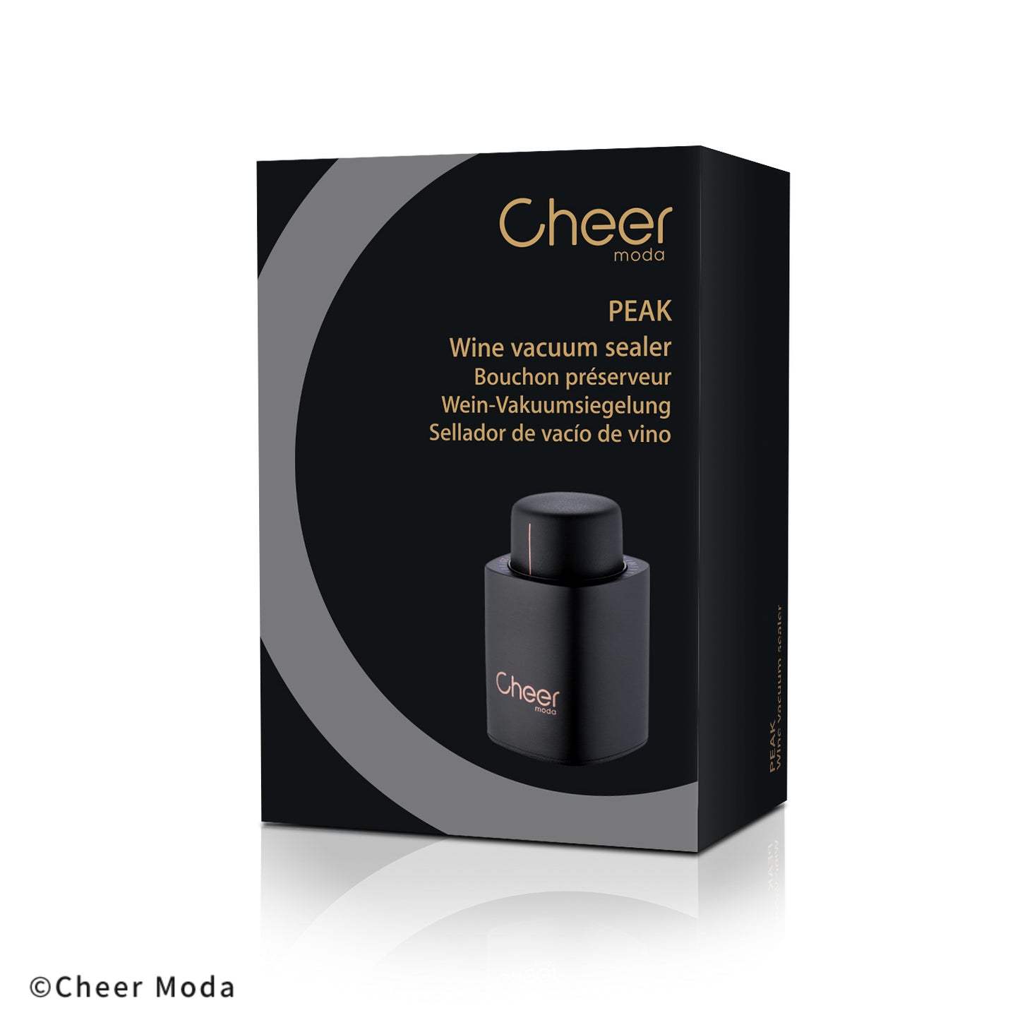 PEAK - Wine Vacuum Stopper - Black & Bronze