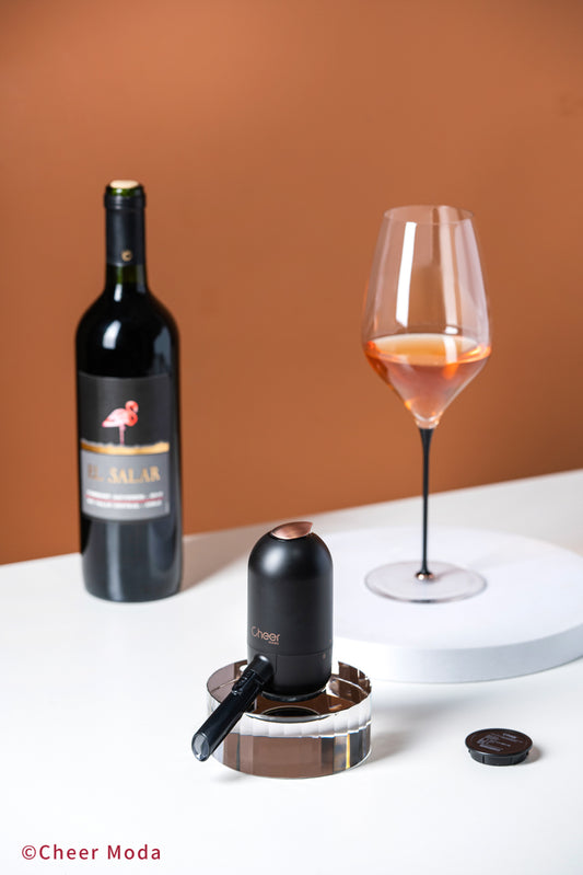 Avec ce système 2 en 1, servez &amp; aérez votre vin comme s'il avait été carafé 20 minutes.