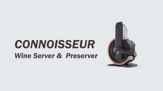 CONNOISSEUR - Système de préservation du vin et son support de présentation